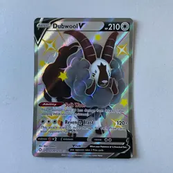 Pokemon Shining Fates #SV120/SV122 Dubwool V Full Art Foil Ultra Rare - Image 1