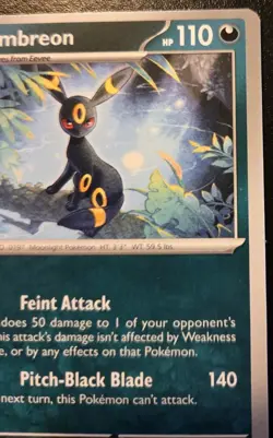 Umbreon 130/197 Uncommon Scarlet & Violet: Obsidian Flames Pokemon TCG - Image 3