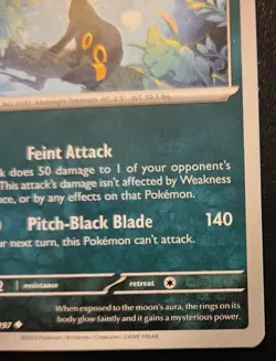 Umbreon 130/197 Uncommon Scarlet & Violet: Obsidian Flames Pokemon TCG - Image 5