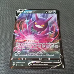 Pokemon TCG Shining Fates CROBAT V 44/72 Holo Rare 044/072 - Image 1