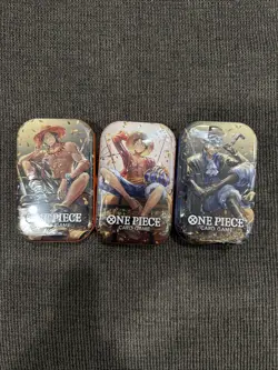 One Piece Tin Pack Set Vol 2 Set of 3 | TS-02 OP-13 | Factory Sealed | Bandai - Image 1