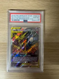Moltres & Zapdos & Articuno GX SM210 PSA 10 Holo Promo Pokemon Card - Image 1