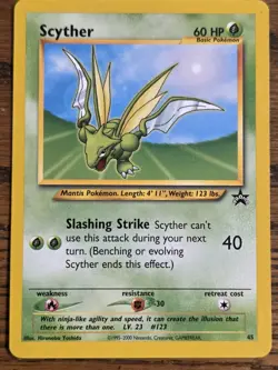 Pokemon Wotc Black Star Promo # 45 SCYTHER **not played** - Image 1