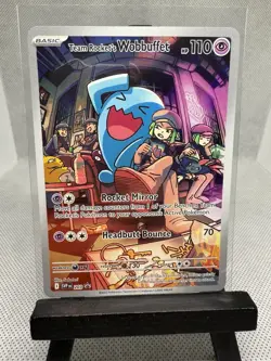 Team Rocket's Wobbuffet 203 Sv: Scarlet & Violet Promo Cards Holo Pokemon MINT!! - Image 1