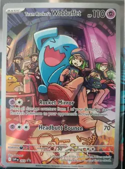 Team Rocket's Wobbuffet 203 Sv: Scarlet & Violet Promo Cards Holo Pokemon Mint - Image 1