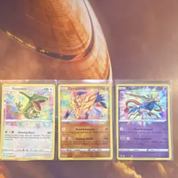 Pokemon TCG Amazing Rare Holo Card Lot - Rayquaza, Zamazenta, Zacian - 2020 - Image 1