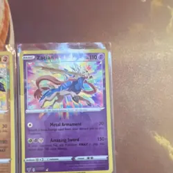 Pokemon TCG Amazing Rare Holo Card Lot - Rayquaza, Zamazenta, Zacian - 2020 - Image 2