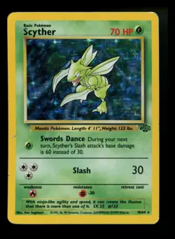 #3 Scyther 10/64 Jungle 1999 Holo Rare WOTC Pokemon Card TCG - Image 1