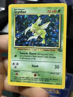 #3 Scyther 10/64 Jungle 1999 Holo Rare WOTC Pokemon Card TCG - Image 3