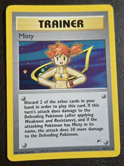 Misty 018/132 Gym Heroes Holo Pokemon Card Vintage - Image 2