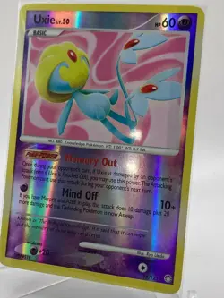 Uxie 18/123 Diamond Pearl Mysterious Treasures Reverse Holo Rare Pokemon Card - Image 3