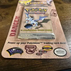 OPENED! Pokemon - Fossil Blister Pack 1999 - NO CARDS- Aerodactyl - WOTC - Image 2