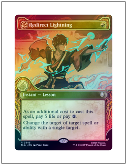 1x Redirect Lightning, Showcase Art Foil, Magic the Gathering MTG NM - Image 1