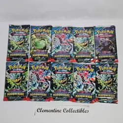 Twilight Masquerade Booster Packs - LOT OF 10 - Pokemon Scarlet and Violet NEW - Image 1