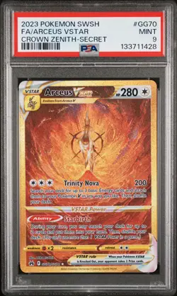 2023 POKEMON SWORD & SHIELD CROWN ZENITH SECRET FULL ART/ARCEUS VSTAR PSA 9 - Image 1