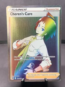 Pokemon TCG Cheren's Care Secret Secret Rare SWSH09: Brilliant Stars 177/172 NM - Image 1