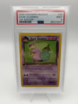 Pokemon 2000 Team Rocket Dark Slowbro 1st Edition Rare PSA 9 29/82 English - Image 1