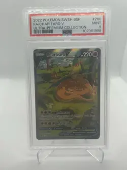 2022 Pokemon Charizard V #260 SWSH Black Star Promo Holo PSA 9 Mint - Image 1