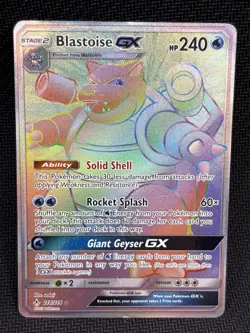 Blastoise GX 218/214 Unbroken Bonds Secret Rare Rainbow Full Art POKEMON TCG! - Image 1