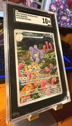 2024 Pokemon Wugtrio #224/091 Paldean Fates IR Illustration Rare SGC Gem Mint 10 - Image 2