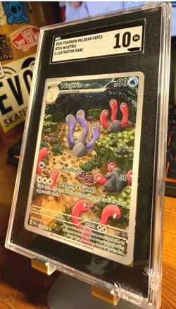 2024 Pokemon Wugtrio #224/091 Paldean Fates IR Illustration Rare SGC Gem Mint 10 - Image 3