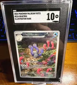 2024 Pokemon Wugtrio #224/091 Paldean Fates IR Illustration Rare SGC Gem Mint 10 - Image 4