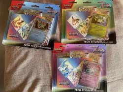Pokemon TCG: Scarlet Violet Prismatic Evolutions Tech Sticker Collection 3X Lot - Image 1