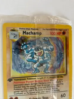 Pokemon TCG Machamp Holo Rare 1st Edition Base Set 8/102 PSA 8 - Image 2