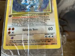 Pokemon TCG Machamp Holo Rare 1st Edition Base Set 8/102 PSA 8 - Image 5