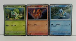 Pokemon 151 Poster Promos Bulbasaur SVP 046 Charmander SVP 047 Squirtle SVP 048 - Image 1