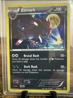 Pokemon - Zoroark - 71/108 - Dark Explorers - Cracked Ice Holo Rare Exclusive LP - Image 1