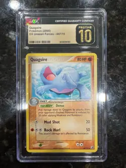 Pokemon TCG Quagsire 44/115 Ex Unseen Forces 2005 CGC PRISTINE 10 - Image 1