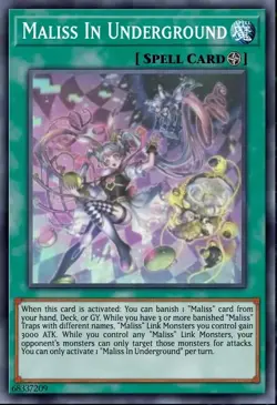 Maliss In Underground Yu-Gi-Oh! CRBR-EN021 1st Ultra Rare PREORDER - Image 1