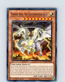 Yu-Gi-Oh TCG Thunder King, The Lightningstrike Kaiju SDAZ-EN008 1st Ed Common NM - Image 1
