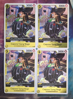 4x Capone"Gang"Bege OP04-100 Rare Englisch PLAYSET NM One Piece - Image 1