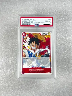 One Piece Super Pre-Release Luffy P-001 PSA 10 - Image 1
