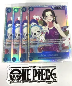 4x One Piece OP01-078 SR Boa Hancock - ENG - Foil - Playset - TCG - NM-M - Image 1