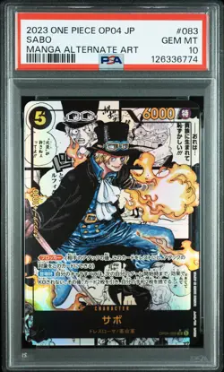MANGA ALT ART SABO One Piece 2023 OP04 Kingdom of Intrigue Japanese #083 PSA 10 - Image 1