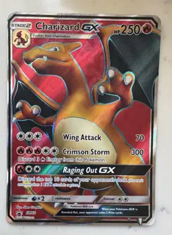 2017 Pokemon TCG Charizard-GX Holo Promo Card SM60 250 HP Raging Out GX - Image 1
