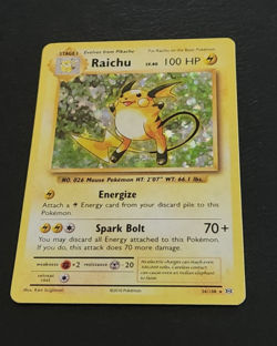 2016 Pokemon XY Evolutions RAICHU Holo #36/108 ( Foil NM Rare ) - Image 3