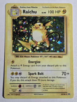 Raichu 36/108 - Pokemon TCG XY: Evolutions - Holo Rare (NM) - Image 2
