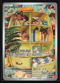 Litten 167/162 SV05: Temporal Forces Illustration Rare Pokemon Card - Image 1
