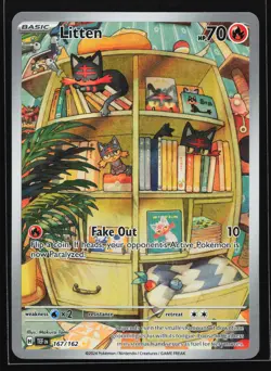 Litten 167/162 SV05: Temporal Forces Illustration Rare Pokemon Card - Image 1