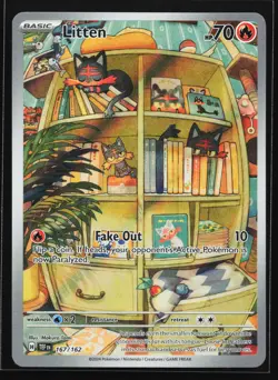 Litten 167/162 SV05: Temporal Forces Illustration Rare Pokemon Card - Image 1