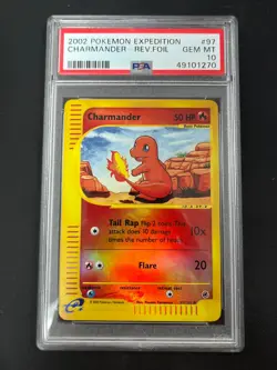 PSA 10 Reverse Holo Charmander #97 Expedition Pokemon 2002 GEM MINT - Image 1