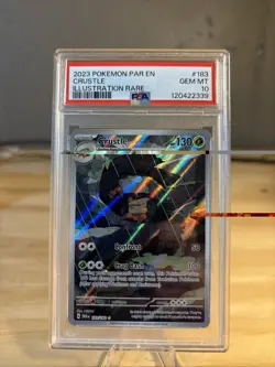2023 POKEMON PAR EN-PARADOX RIFT ILLUSTRATION RARE #183 CRUSTLE PSA 10 - Image 1