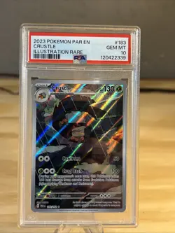 2023 POKEMON PAR EN-PARADOX RIFT ILLUSTRATION RARE #183 CRUSTLE PSA 10 - Image 2