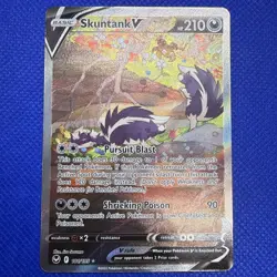 Pokemon Card Skuntank V SwSh: Silver Tempest Alternate Art 181/195 113 💎NM💎 - Image 1
