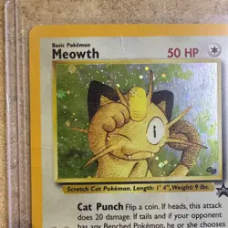 Pokemon - Meowth Black Star Promo - Holo Rare Card #10 - WOTC 1999-2000- LP - Image 5