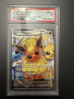 Pokemon TCG Generations 2016 Flareon EX Full Art Ultra Rare Card #RC28/RC32 PSA7 - Image 1